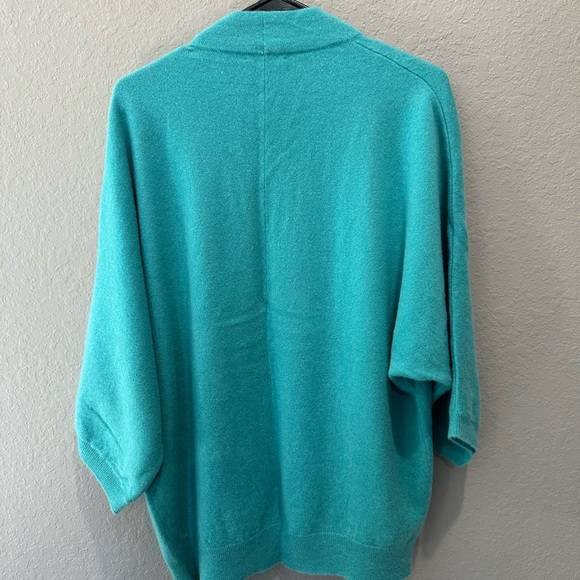 Garnet Hill 100% Cashmere Kimono Style Open Front Cardigan Sz M NWOT - Picture 5 of 7